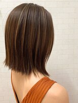 サンディーズ(Sandees)&nbsp;▼前下がり切りっぱなしボブ×ハイライトベージュカラー