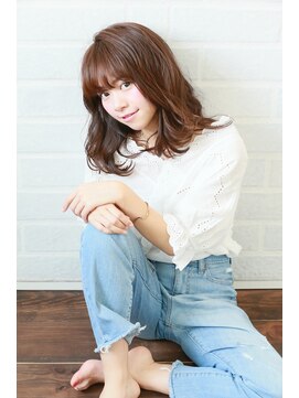 ブリーチ ラボ エーアイ 原宿店(BLEACH LABO Ai) 20代30代40代50代 色っぽふんわりミディの重軽ウェーブヘア♪