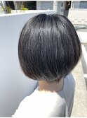 【白髪染めにもおすすめ☆】ブラックブルー×ボブ