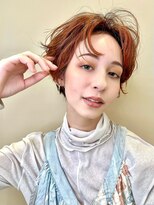 ピークアブー ワン(PEEK-A-BOO ONE)&nbsp;オレンジカラー＋ツーセクションショートカット　松永幸征