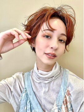 ピークアブー ワン(PEEK-A-BOO ONE) オレンジカラー＋ツーセクションショートカット　松永幸征