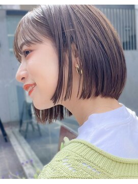 ガーデン オオタカノモリ(garden otakanomori) ニュアンスカラー×ヌーディーベージュ×コンパクトミニボブ