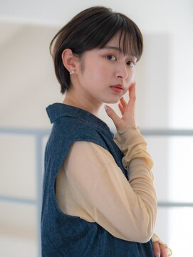 ベンジー 仙台店(benji) ショートカット×ひし形ショートボブ×前髪あり