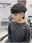 波巻きパーマ