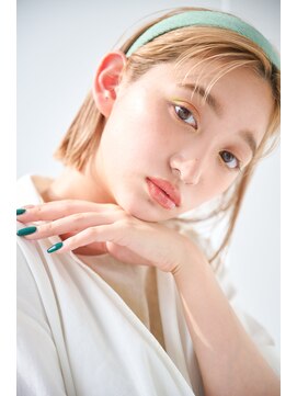 リトル リンク 福岡(little×link) センター分け切りっぱなしボブ