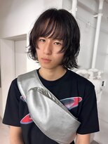 メンズボブウルフ