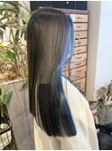 顔まわりに遊び心を sky blue