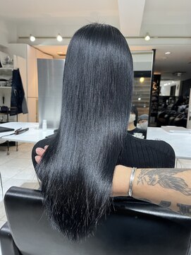 ブレンド 渋谷(BLend) グレージュマチルダボブインナーグレージュ 前髪ブルーブラック