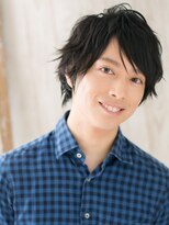 グルーミングサロン バーバー キャッスル 北浦和西口(Grooming salon Barber Castle)&nbsp;黒髪&無造作ニュアンスパーマのウルフこなれヘアW北浦和