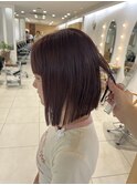 ブリーチなしダブルで作るpink brown