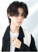 20代30代かき上げ前髪パーマフェザーマッシュc札幌月寒