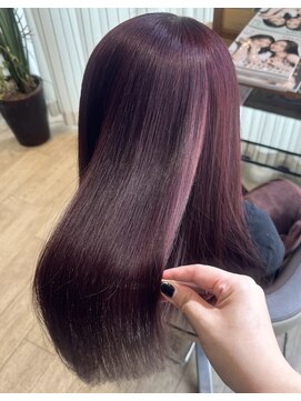 ヴィヴァーク 拝島駅前店(vivarc) 20代30代大人かわいいダブルカラーボルドーピンク