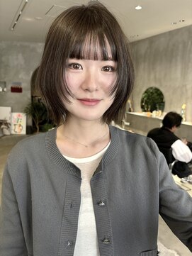 ハウ 心斎橋(how) 20代30代40代ストレートミルフィーユカラー寒色系透明感美肌
