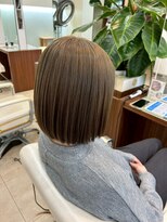 ヘアーアンドエステ ハラダ 滝ノ水店(Hair&Esthe Harada)&nbsp;ブリーチなしダブルカラー/オリーブブラウン/ミディアムボブ