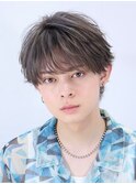 シースルーニュアンスフェザーパーマショートメンズマッシュ仙台