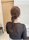 編み下ろしヘアセット