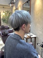 トレヘアー(tRe hair)&nbsp;刈り上げマッシュメンズハイトーン