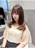お顔まわり layer cut ＋ pink beige