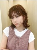 【snuw_ayano】名古屋オレンジブラウン/鎖骨ミディアム