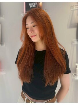 ハリス(Harris) 1ブリーチでつくる　ツヤ感オレンジ