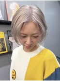 ホワイトミルクティー/ショートボブ