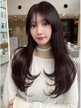 ミンクス渋谷スマートサロン(MINX shibuya smart salon) ワンカールで動きが出るレイヤーカット透明感グレージュカラー