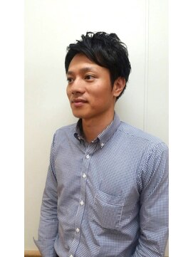 ヘアサロン 銀座マツナガ新宿店(hair salon) アップバング×パーマ おしゃれビジネスマンスタイル【新宿】