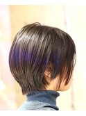 アッシュブラック ショートスタイル<堀江・新町>