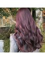 ヘアサロン ルナ(HAIR SALON LUNA) ワンブリーチで出来る“ツヤ感MAXピンクパープル”