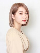 ピークアブー アヴェダ 池袋東武(PEEK-A-BOO AVEDA) 透明感あるベージュの斬りっぱなしボブ