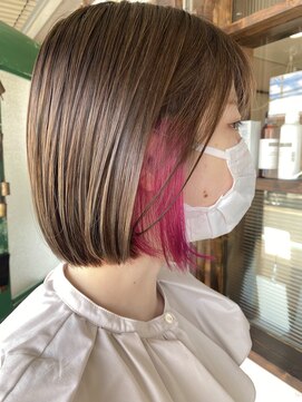 トランス(hair esthetics salon trans) インナーカラーピンク