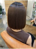 髪質改善酸性ストレート まとまるボブに