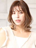 クラッチ トリートメント アンド ヘッドスパ 江坂(CLUTCH)&nbsp;大人可愛い小顔外ハネボブレイヤーカットペールベージュA2