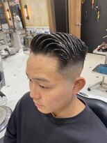 バーバーブロス 吉祥寺店(BARBER BROS) 【LUDLOW BROS.】七三分け サイドパート アッシュグレージュ