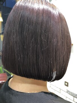 ルー(loup) ラベンダーグレージュ/ミニボブ/ボブ/透明感カラー/福岡/天神