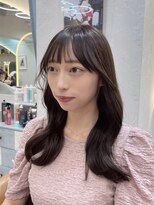 ロンドプランタン 恵比寿(Lond Printemps) セミロングレイヤーカットで作る韓国くびれヘアシルキーベージュ