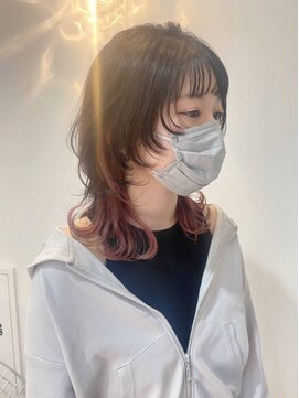 ギグスダブル 栄店(gigs double) ウルフカット/インナーカラー/ピンク