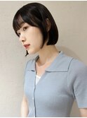 ぷつっとボブ×ミニボブ×暗髪ボブ×艶カラー×10代20代30代