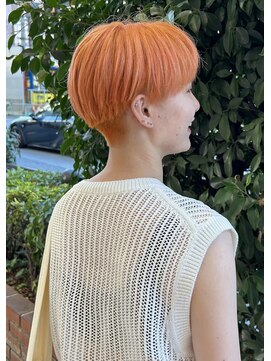 ヘアーズルネッタアベノ(HAIR'S Lunetta abeno) シャーベットオレンジカラー【HAIR'S Lunetta 井上】