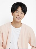 黒髪/グレーベージュ/レイヤーロング/前髪パーマ[新宿駅]