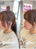 10代20代30代大人可愛い顔まわりカットモカブラウン小顔