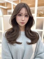 アフロートリノ(AFLOAT Leino) 大人可愛い韓国レイヤー くびれヘア 顔まわり前髪似合わせ#