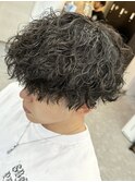 波巻きパーマメンズパーマメンズヘアツーブロックツイストパーマ