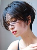 小顔/ショートカット/ひし形ショートボブ/20代30代40代/前髪
