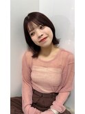 ダークラベンダー×シースルーバング