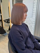 ダブル(W) レイヤーボブ/ピンクベージュ