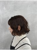 外はねボブパーマ