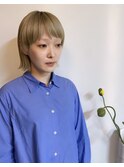 シルキーベージュ×斜めバング♪