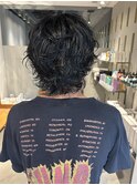 メンズミディアムパーマ渋め