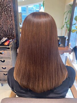 ヘアリゾート粋 ティガ 池袋店(tiga) ナチュラルストレート/ブラウン/艶髪/髪質改善